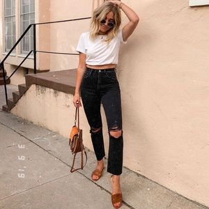 Abercrombie Ultra High Rise Mom Jeans